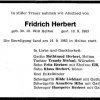 Herbert Friederich 1918-1983 Todesanzeige